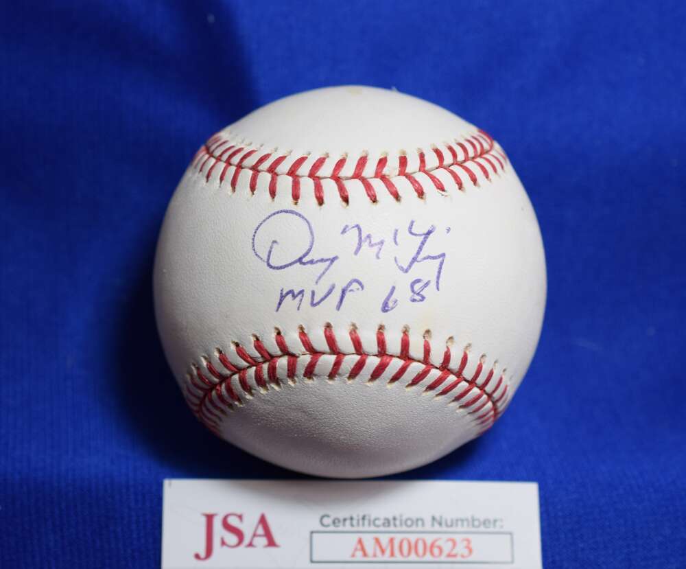 Denny McLain 1968 MVP JSA COA Autograph Major League OML Signed Baseball