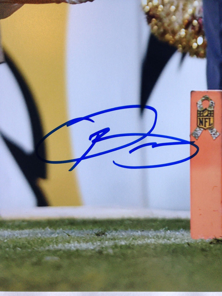 Odell Beckham Jr Signed 16x20 The Catch Photo Framed Giants Coin Auto Steiner