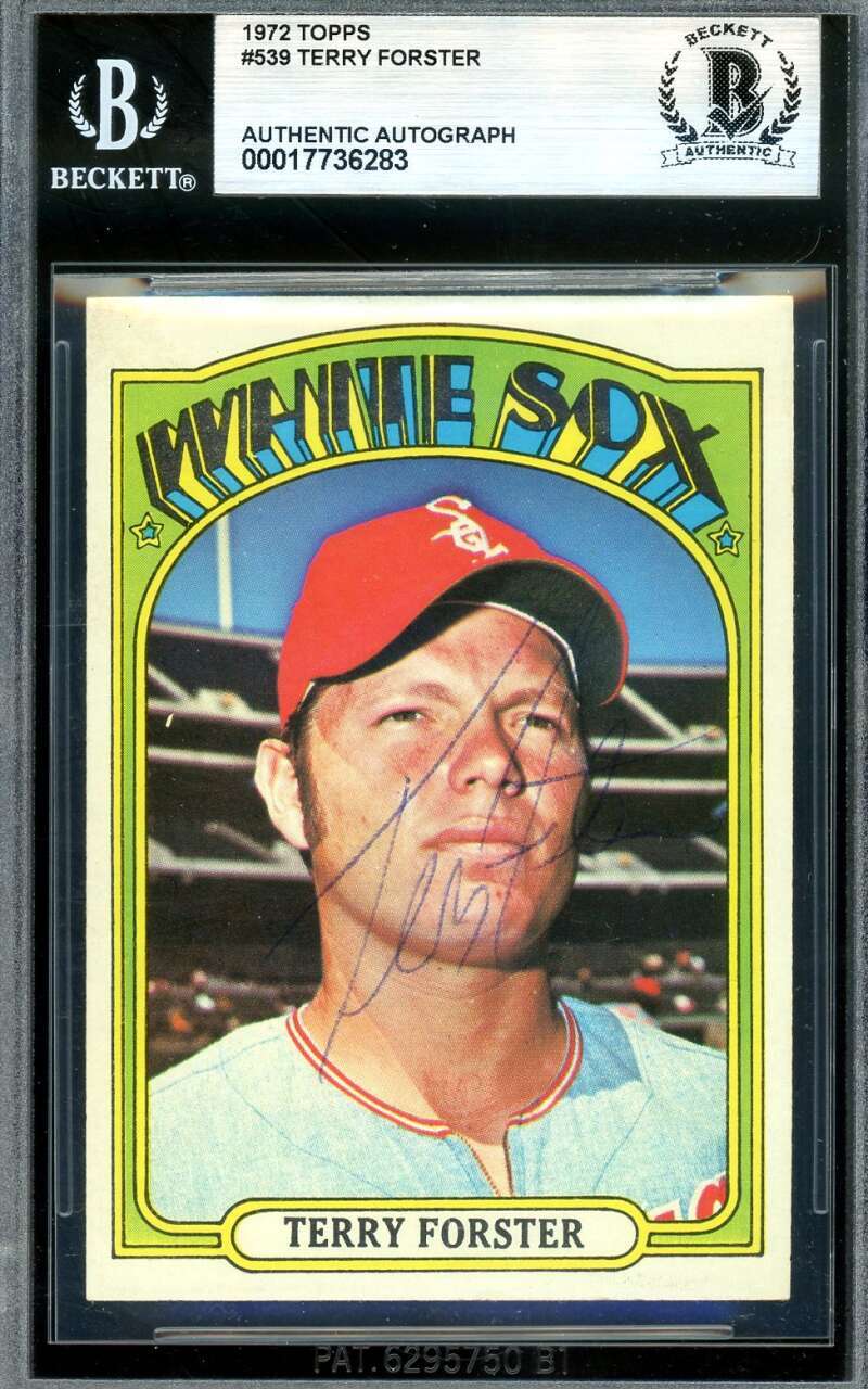 Terry Forster Beckett BAS Vintage Signed 1972 Topps Rookie Autograph