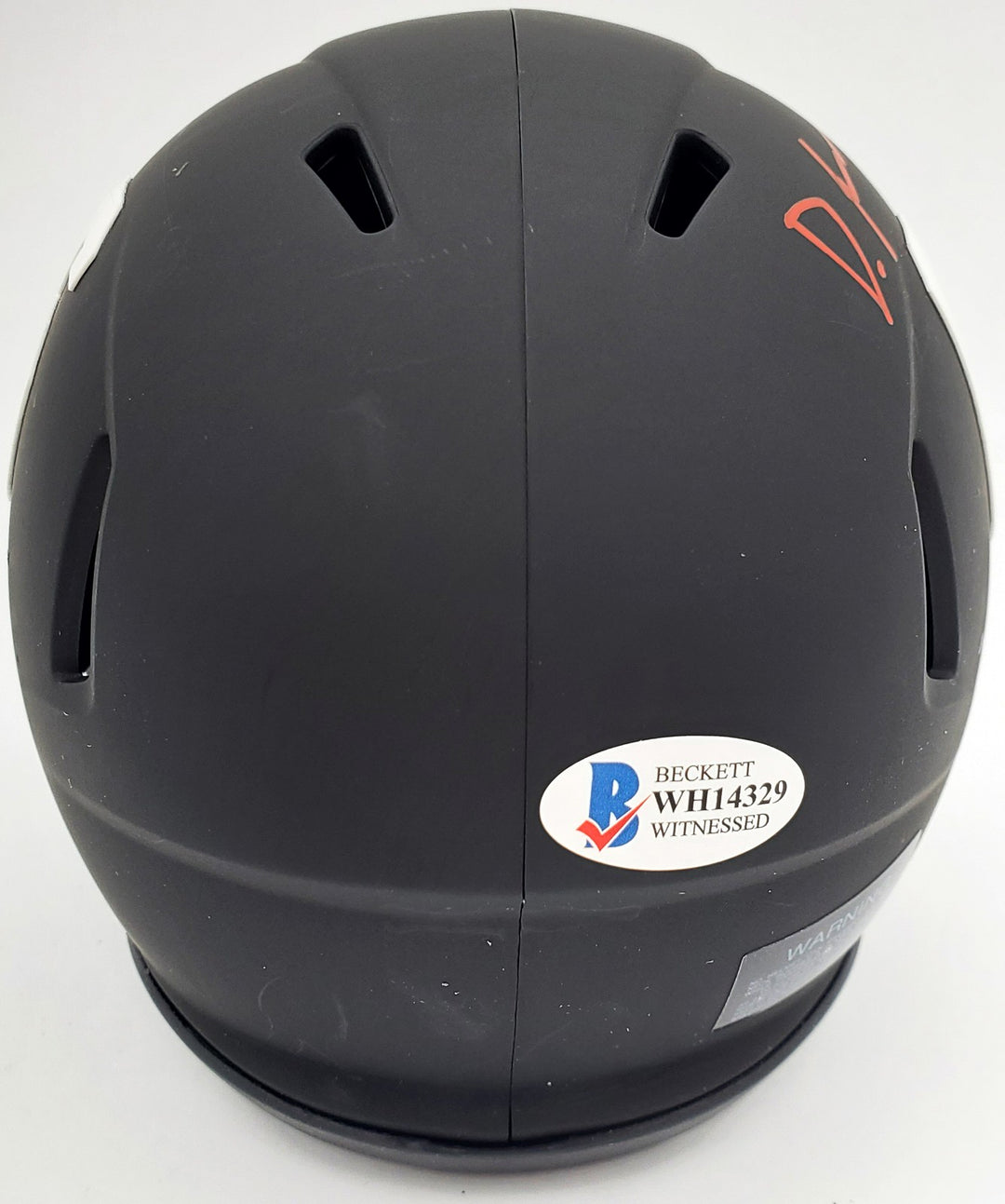 Devonta Smith Signed Alabama Crimson Tide Eclipse Black Speed Mini Helmet