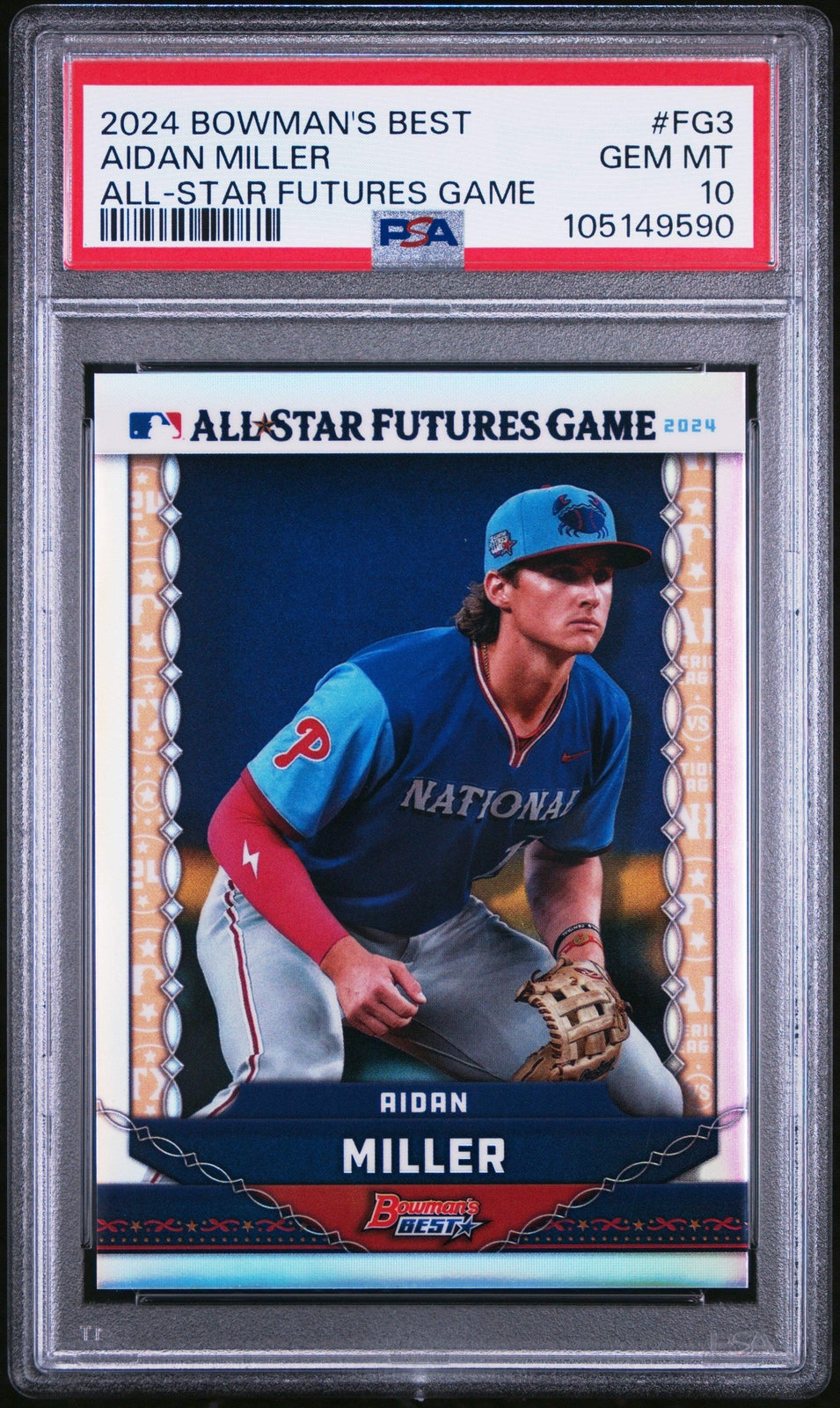 Graded 2024 Bowmans Best Aidan Miller #FG3 Futures Game RC Baseball Card PSA 10