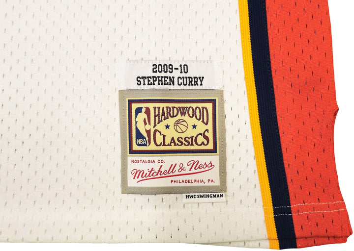 Warriors Stephen Curry Auto White Mitchell Ness 09 Swingman Rookie Jersey L JSA