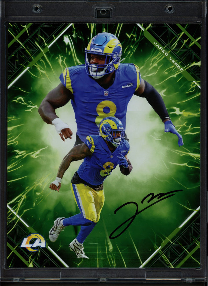 Jared Verse Auto 2025 Under Wraps NFL Emanate Green Card Rams /99 Fanatics Holo
