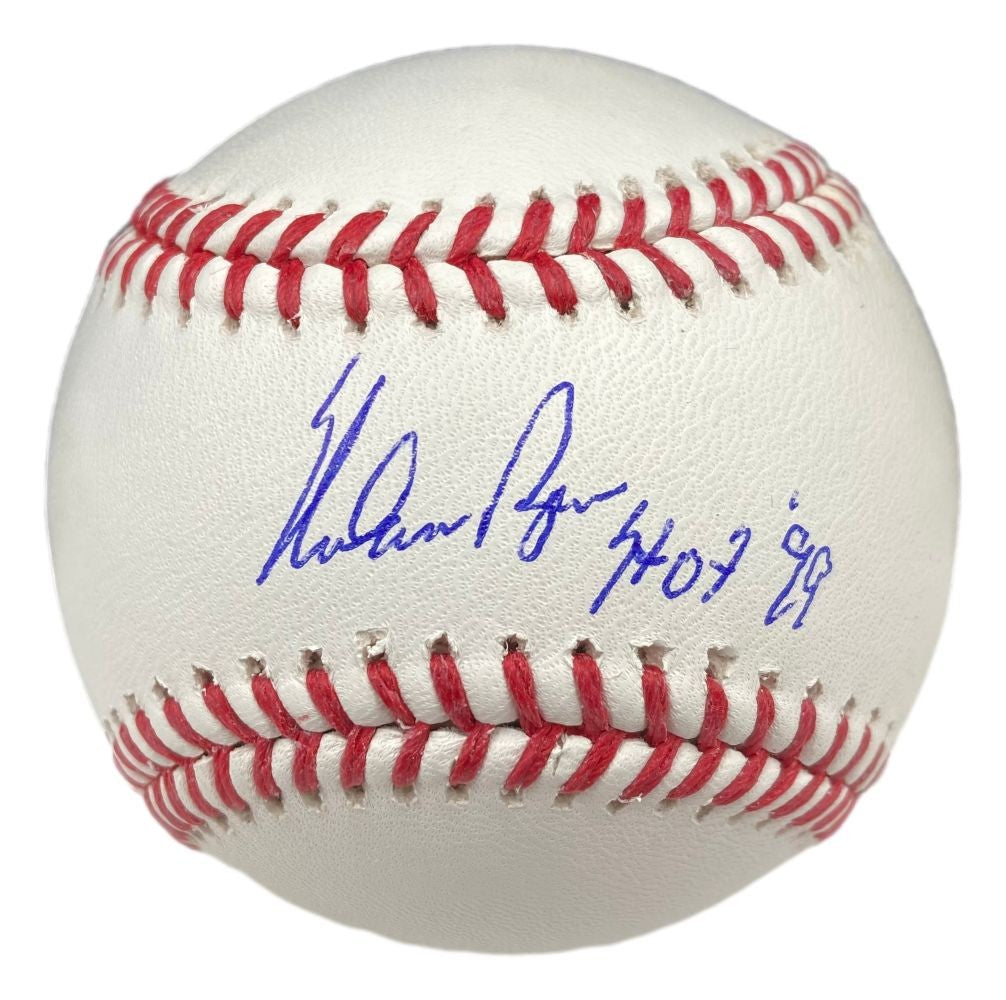Nolan Ryan Texas Rangers Signed Rawlings Official MLB Baseball HOF 99 PSA/DNA