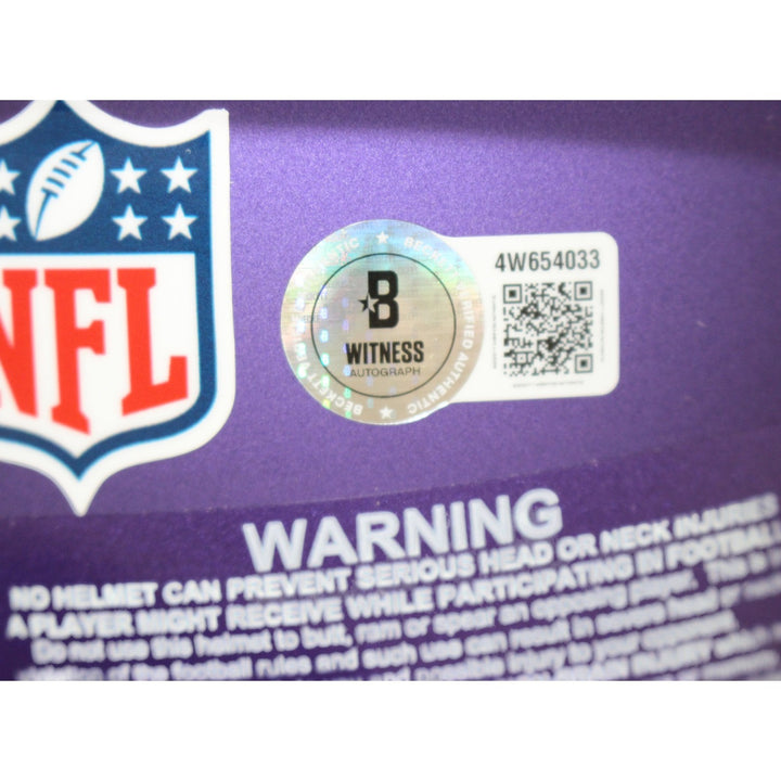 Justin Jefferson Autographed Minnesota Vikings Pro Tribute Helmet Beckett 56166