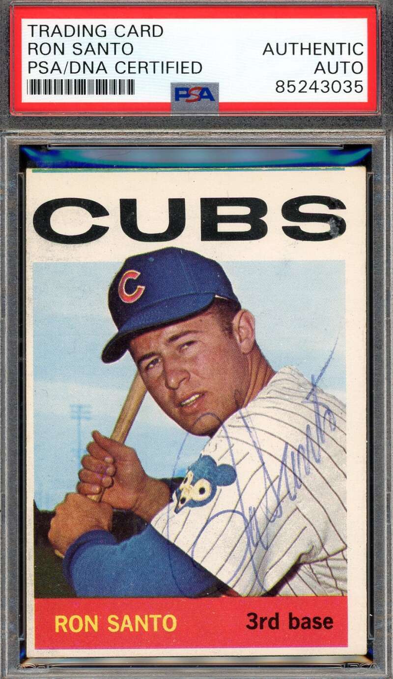 Ron Santo PSA DNA Vintage Signed 1964 Topps Autograph
