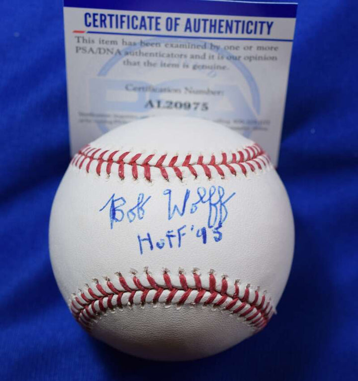 Bob Wolff HOF 95 PSA DNA Coa Autograph Major League OML Signed Baseball