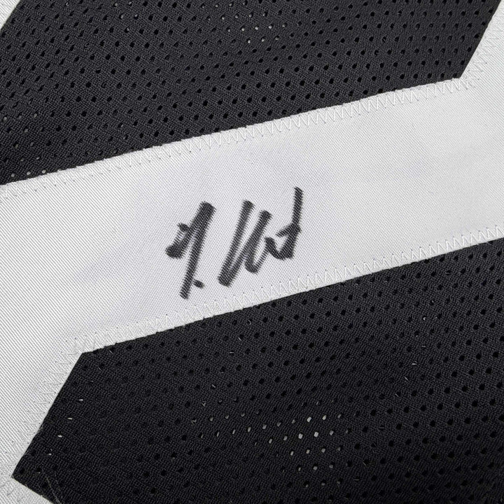 Autographed/Signed Travis Hunter Jacksonville Black Jersey Beckett BAS COA