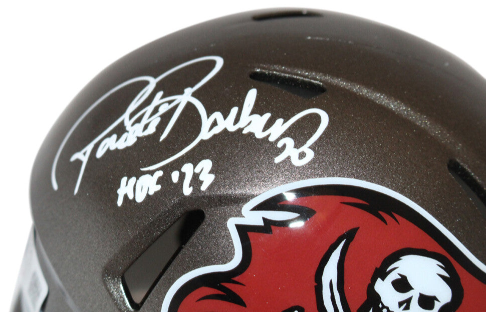 Ronde Barber Signed Tampa Bay Bucs TB '97-'13 Mini Helmet w/HOF BAS 40183