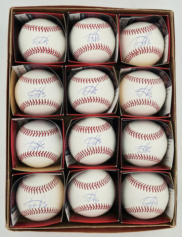 Wander Franco Signed Official MLB Baseball 12 Count Lot Tampa Bay Rays JSA