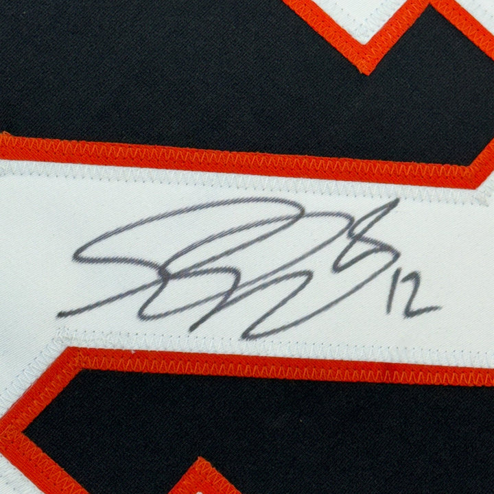 FRAMED Signed SIMON GAGNE 35x39 Philly Black Jersey JSA COA Auto