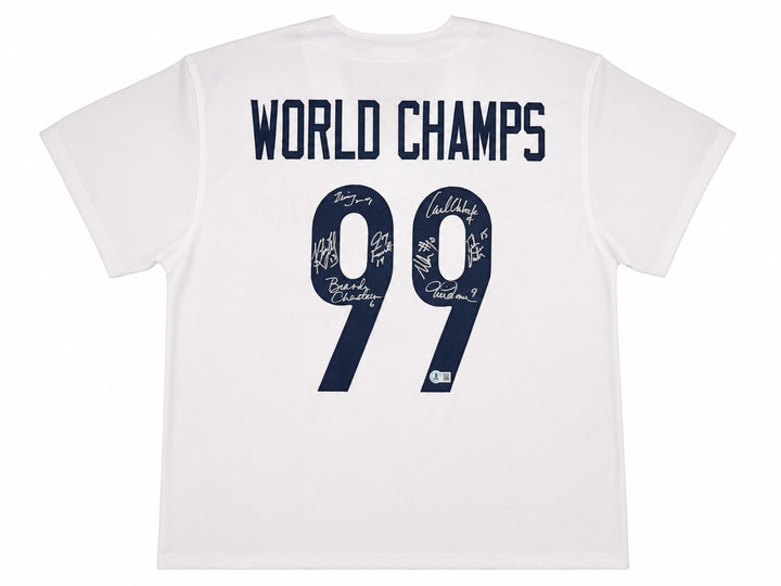 Team USA 1999 Women's World Cup Champions Signed White Jersey With 8 Sigs Hamm