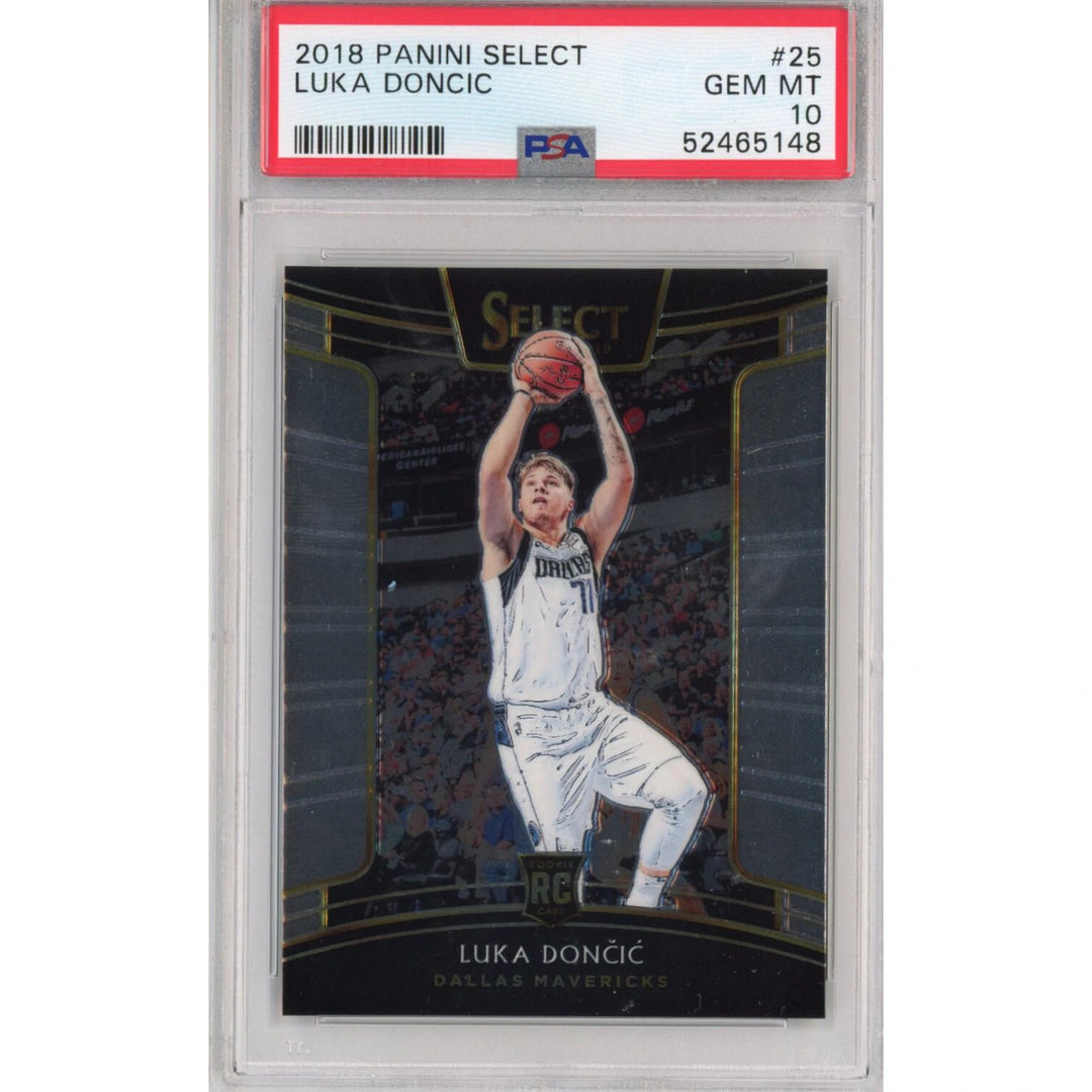 Graded 2018-19 Panini Select Luka Doncic #25 Rookie RC Basketball Card PSA 10