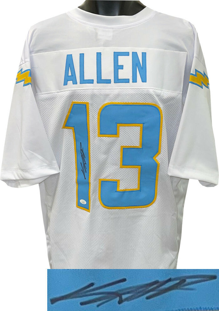 Keenan Allen signed White Custom Stitched Pro Style FB Jersey XL- JSA Witnessed