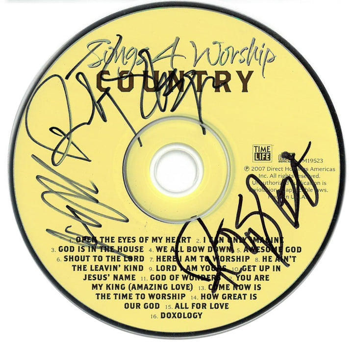 Linda Davis/Ricky Skaggs/Raye signed 2007 Songs 4 Worship Booklet/CD 10 Sigs JSA