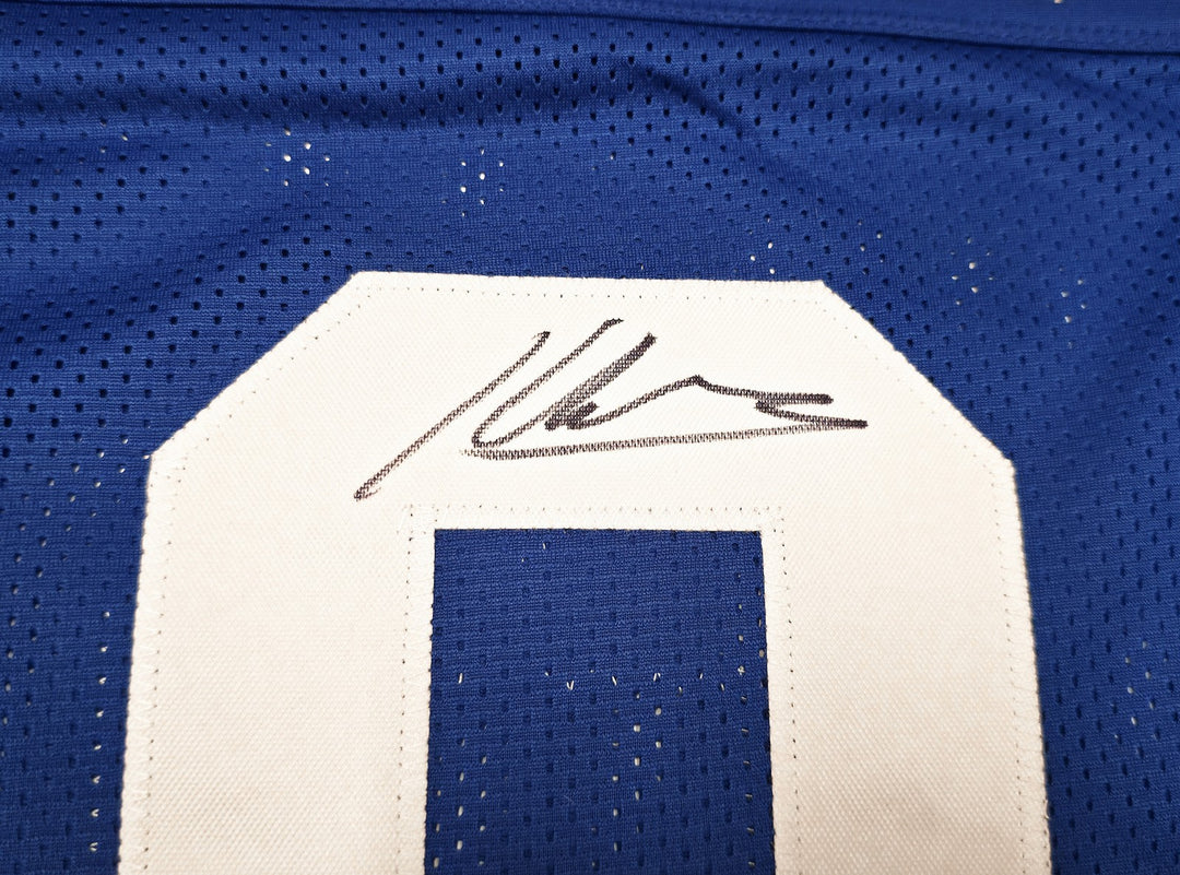 Seahawks Kenneth Walker III Auto Blue Throwback Jersey "SB LX MVP" Beckett Wit