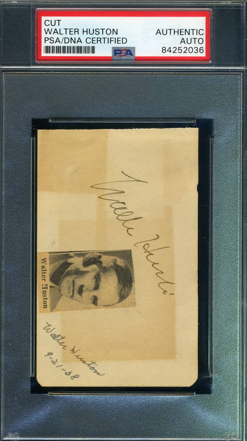 Walter Huston PSA DNA Coa Signed 1952 GPC Government Postcard Autograph