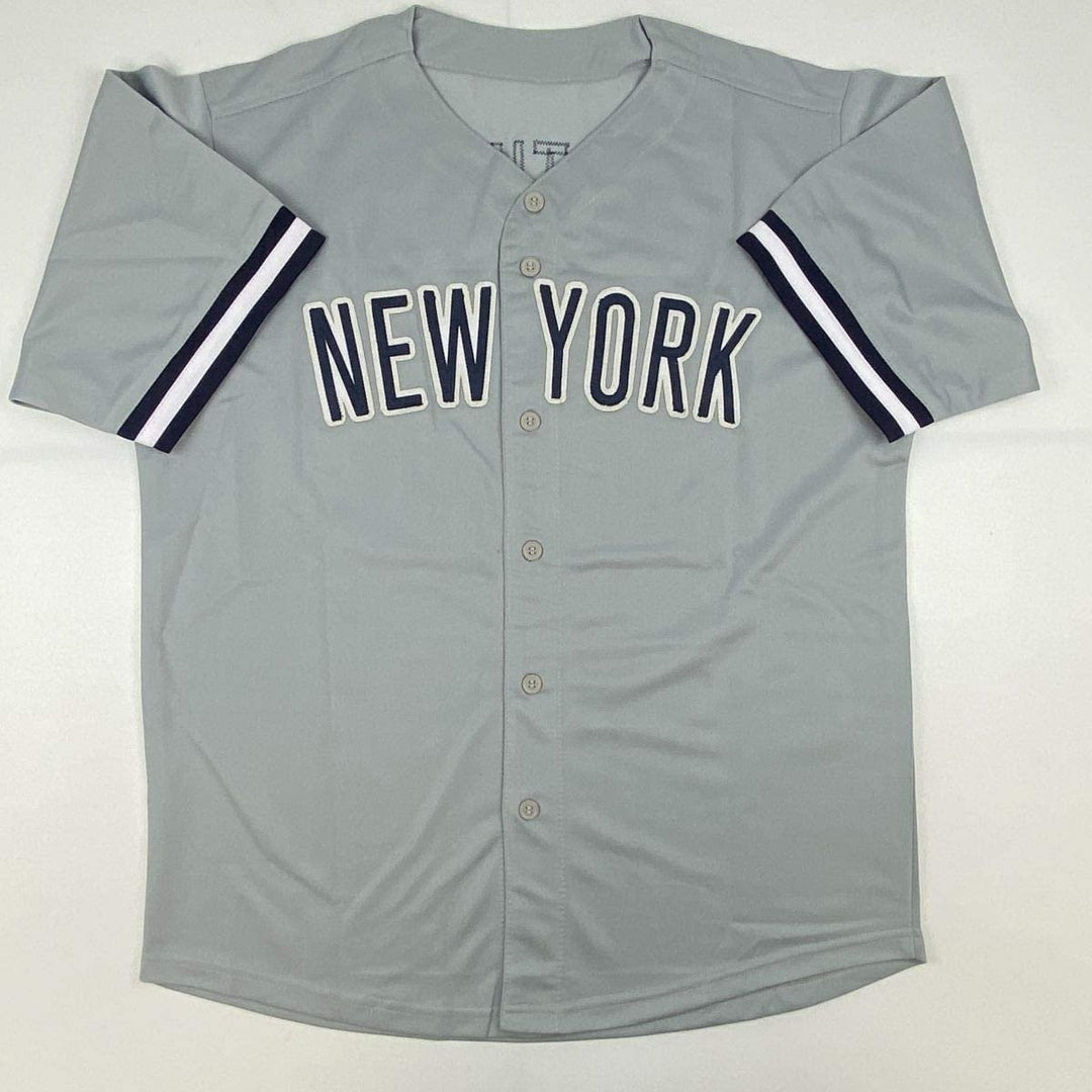 Autographed/Signed TINO MARTINEZ New York Grey Jersey PSA/DNA COA Auto