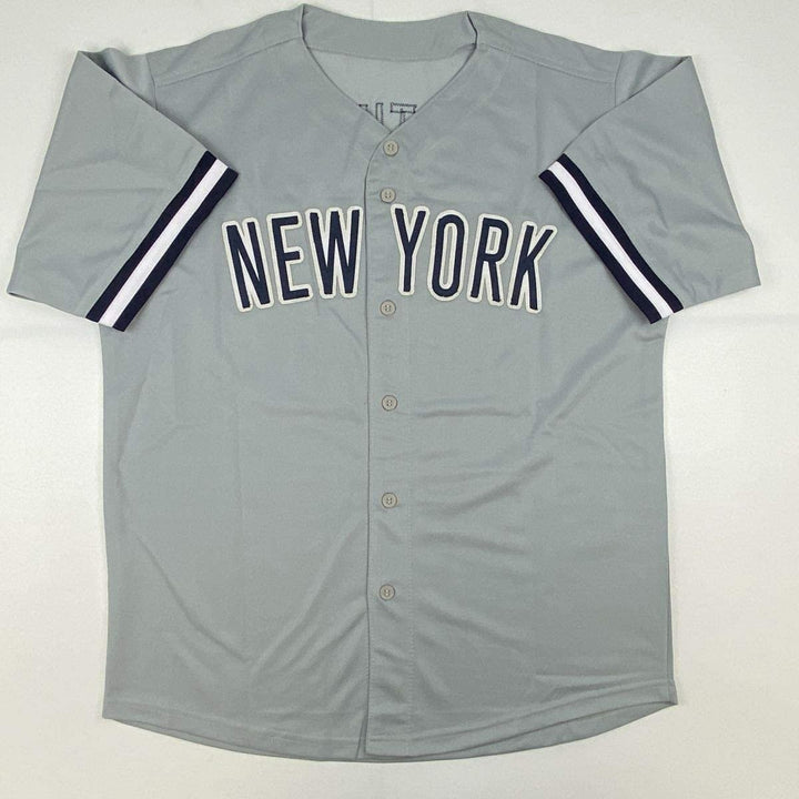 Autographed/Signed TINO MARTINEZ New York Grey Jersey PSA/DNA COA Auto