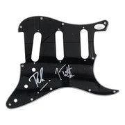 Joe Elliott Phil Collen Def Leppard Signed Black Guitar Pick Guard JSA ITP