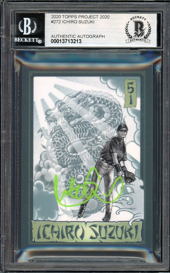Ichiro Suzuki Auto Topps Project 2020 Mister Cartoon Card 272 Sig 10 #/10 BAS