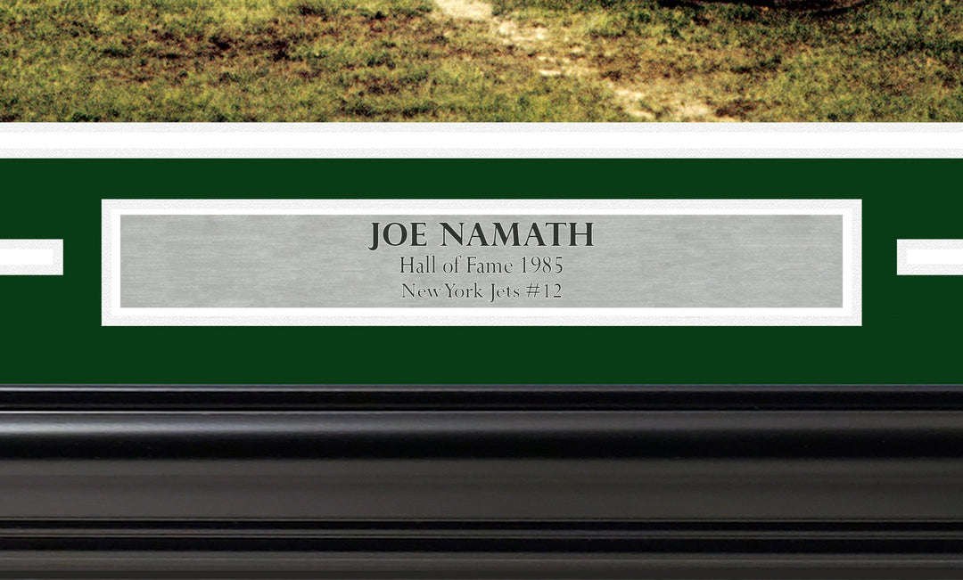 Joe Namath Signed Framed 16x20 Photo New York Jets Beckett BAS Witness