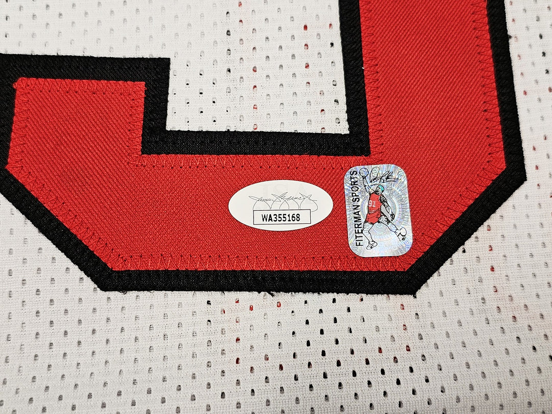 Chicago Bulls Dennis Rodman Autographed Signed White Jersey JSA