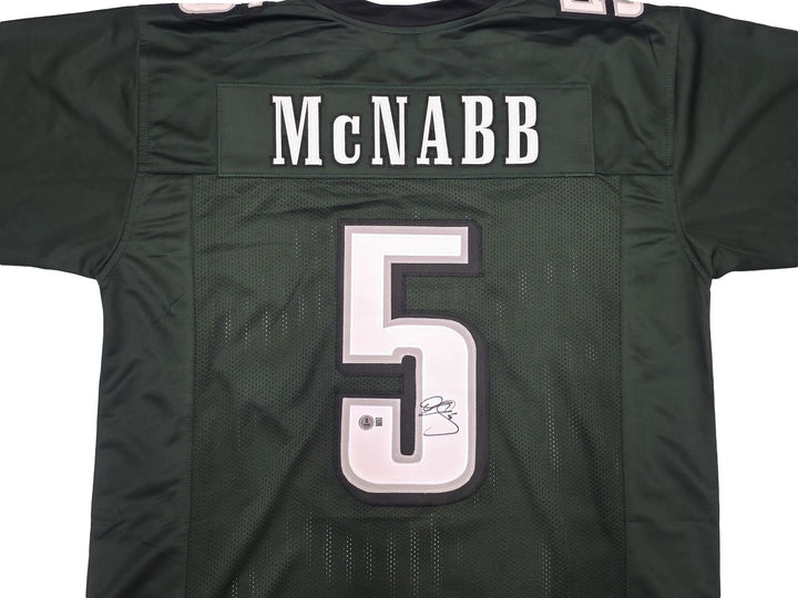 Philadelphia Eagles Donovan McNabb Signed Green Jersey IS Holo & Beckett Witness