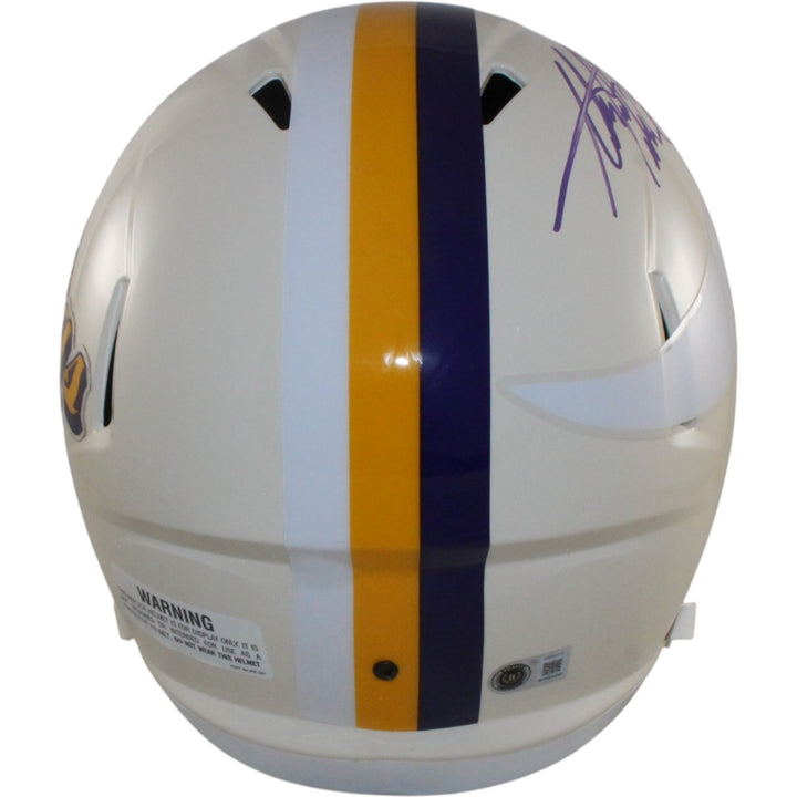 Adrian Perterson Signed Minnesota Vikings F/S Retro Helmet Beckett WIT 57531