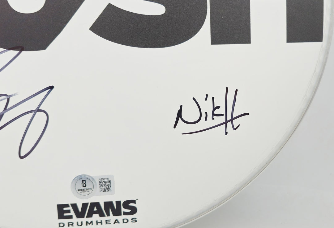 Bush Signed Drumhead Signed By All 4 Band Members Gavin Rossdale Beckett