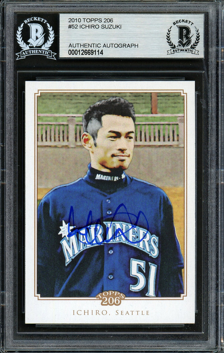 Ichiro Suzuki Signed 2010 Topps 206 Card 52 Seattle Mariners Beckett #12669114