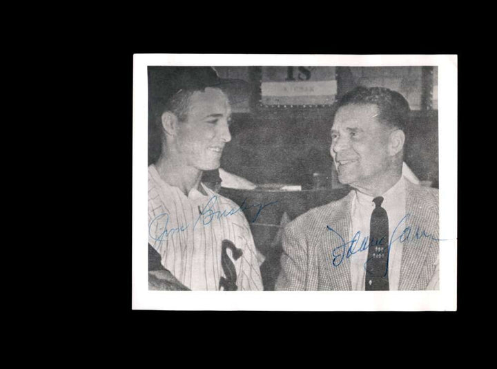 Jim Busby Frank Lane JSA Coa Signed Vintage 4x5 1950`s White Sox Original Photo