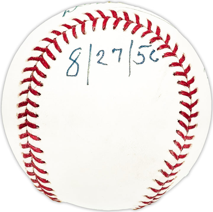 Don Grate Signed MLB Baseball Philadelphia Phillies 445'1" 8/27/56 HOF Beckett