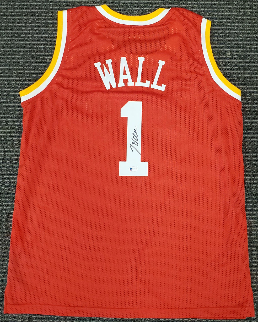 Houston Rockets John Wall Autographed Signed Red Jersey Beckett BAS