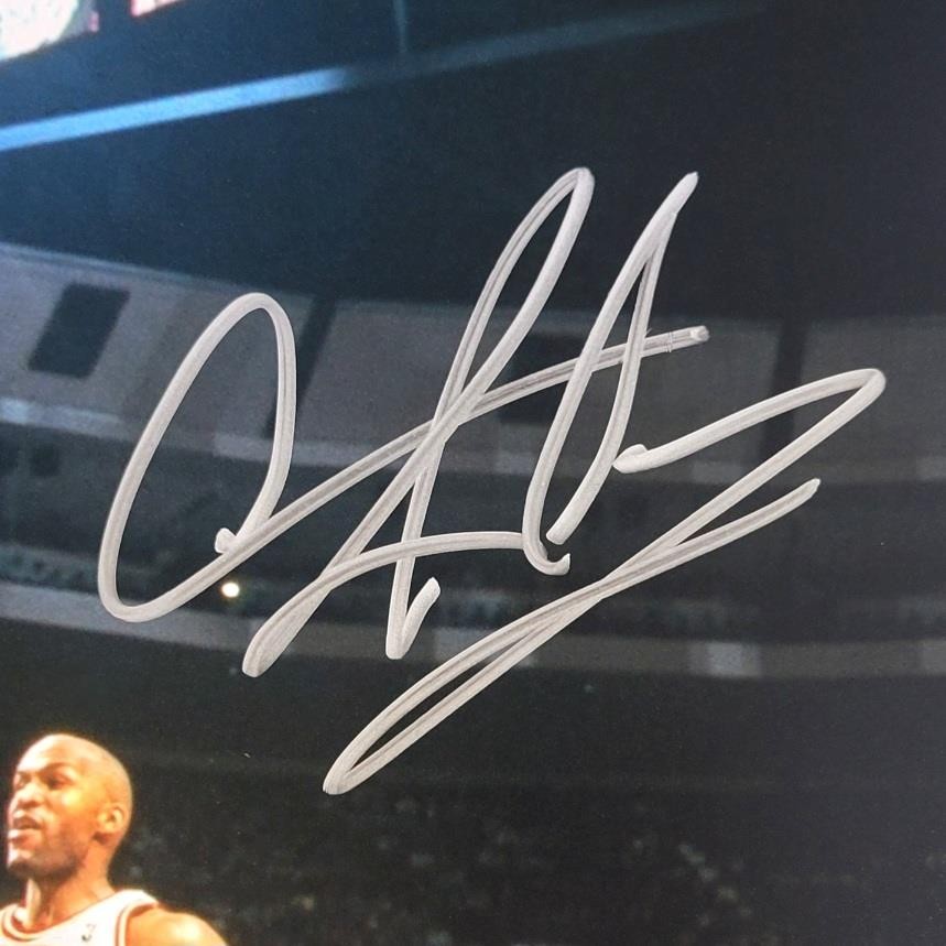 Dennis Rodman signed Bulls 16x20 photo autograph vs. Sonics~ Beckett BAS Witness