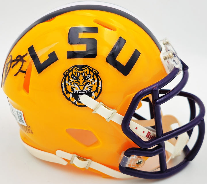Odell Beckham Jr. Signed LSU Tigers Yellow Speed Mini Helmet Beckett Wit