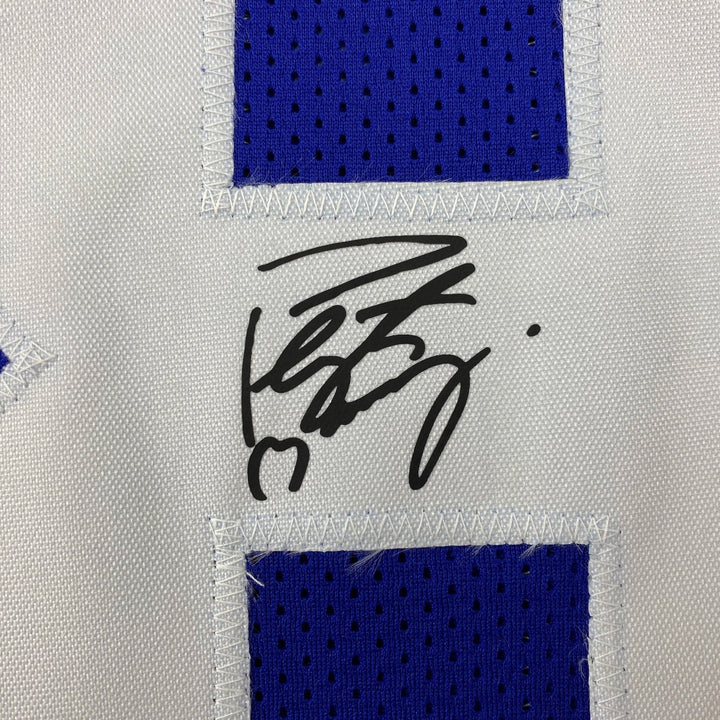 Facsimile Autographed Peyton Manning Indianapolis Blue Jersey Men's XL