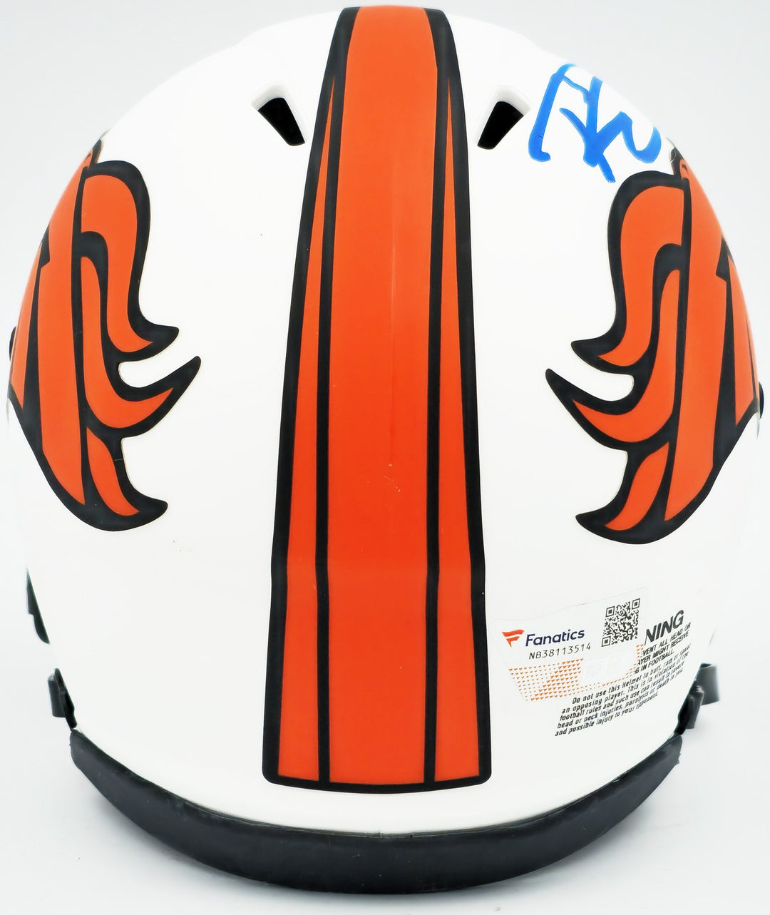 Russell Wilson Auto Broncos Lunar Eclipse White Speed Mini Helmet Fanatics Holo