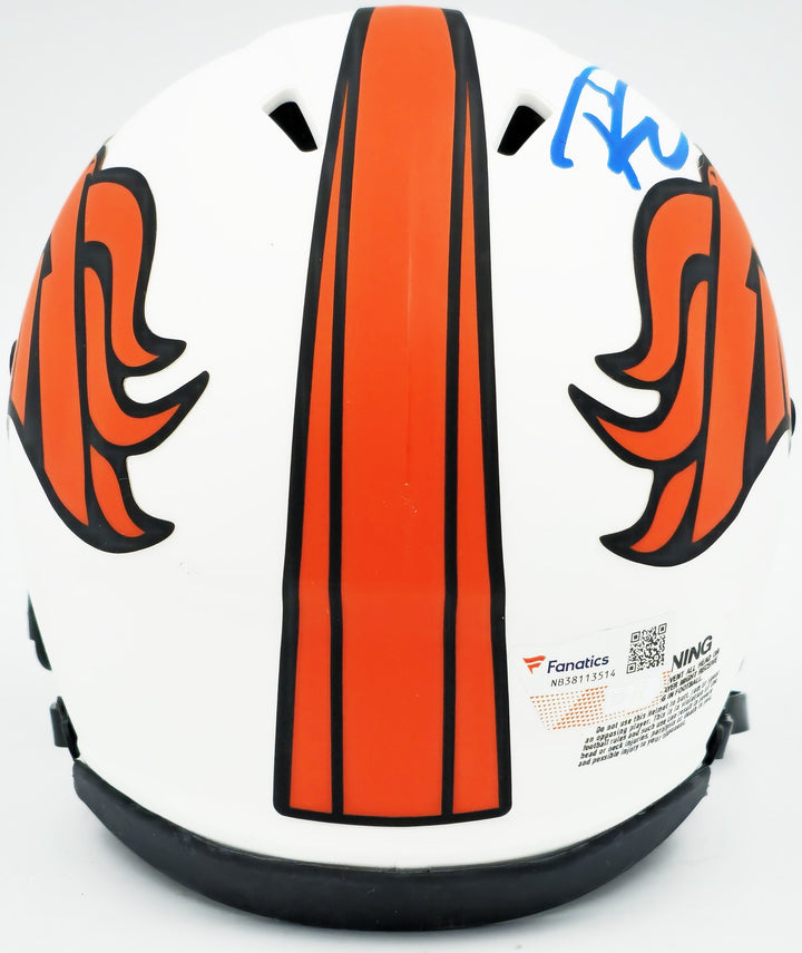 Russell Wilson Auto Broncos Lunar Eclipse White Speed Mini Helmet Fanatics Holo