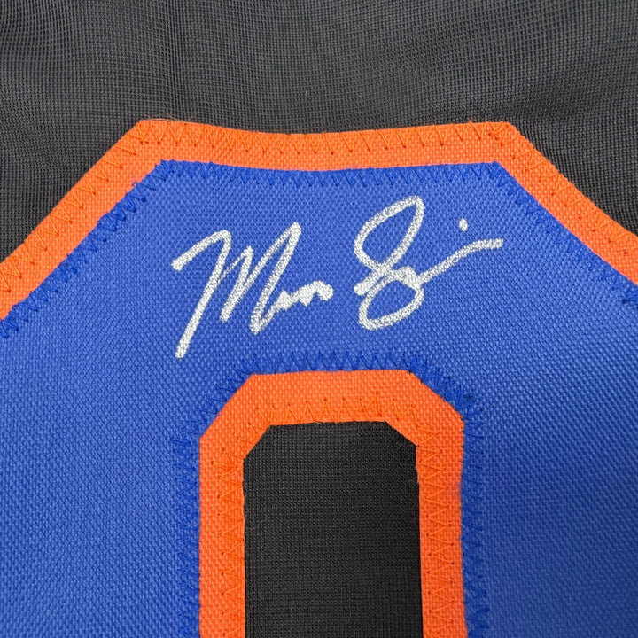 Autographed/Signed Marcus Semien New York Black Baseball Jersey Beckett BAS COA