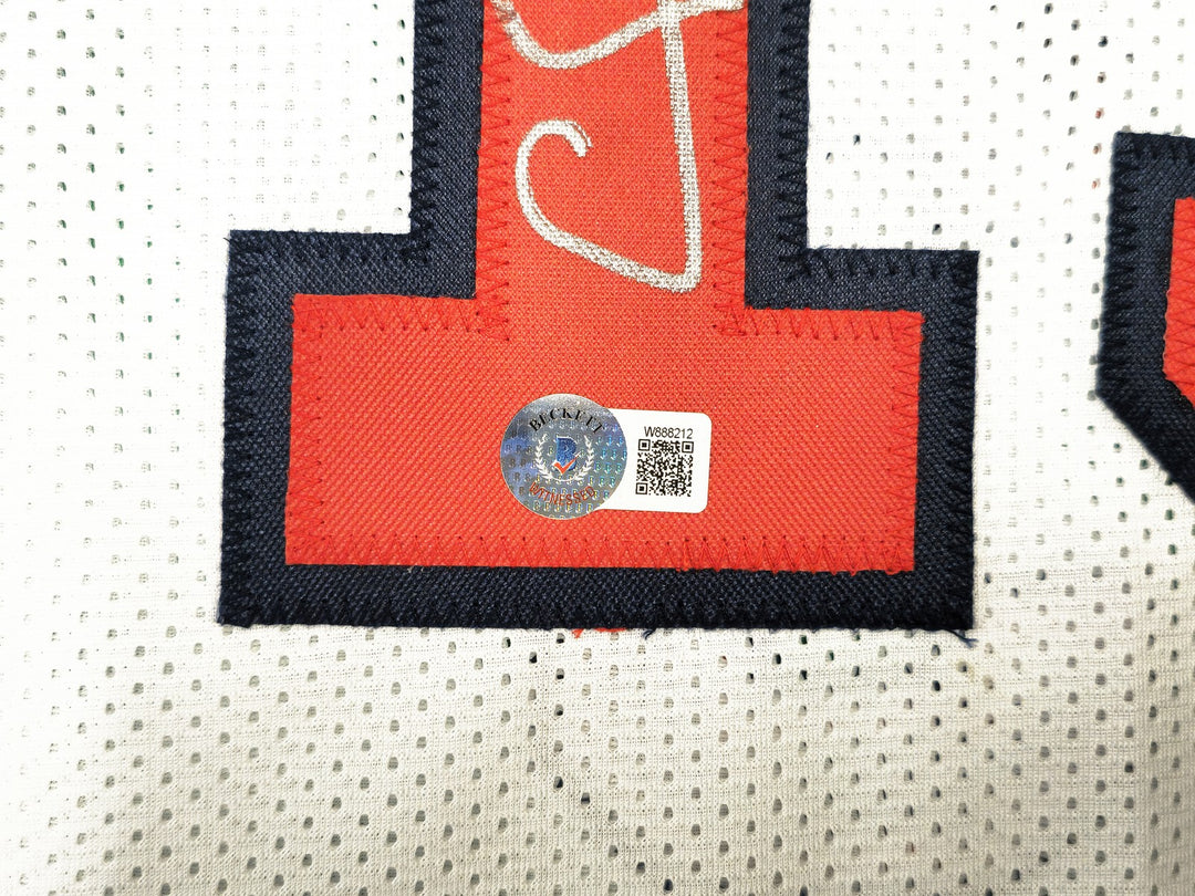 Team USA Chris Mullin Autographed Signed White Jersey Beckett BAS Witness