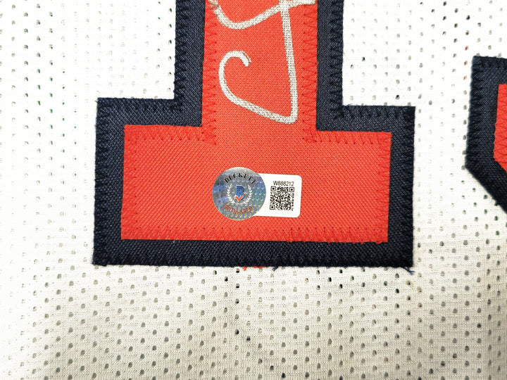 Team USA Chris Mullin Autographed Signed White Jersey Beckett BAS Witness