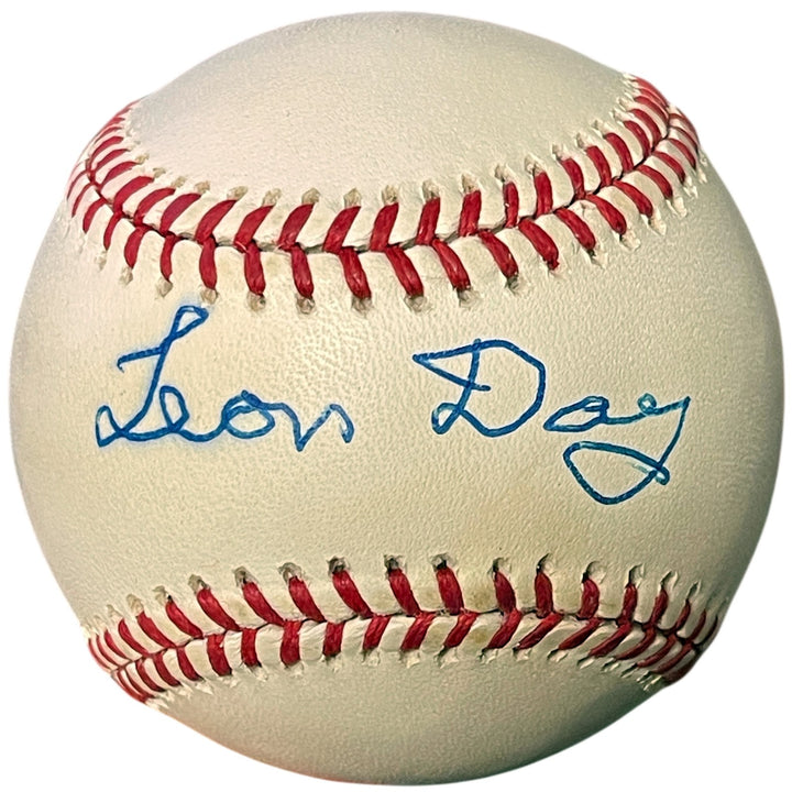 Leon Day Signed OFC ROAL Rawlings American League Baseball -Beckett Review (HOF)