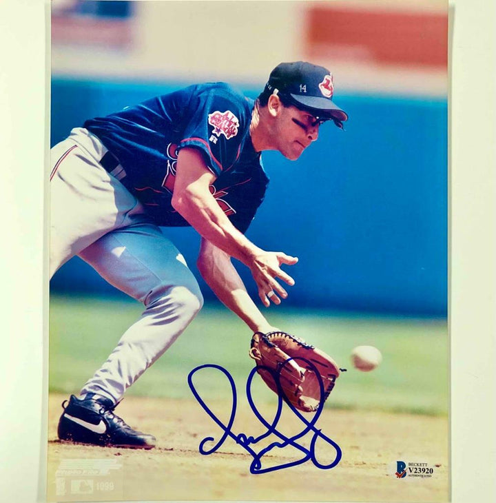 Omar Vizquel autograph Cleveland Indians signed MLB 8x10 photo BAS COA Beckett