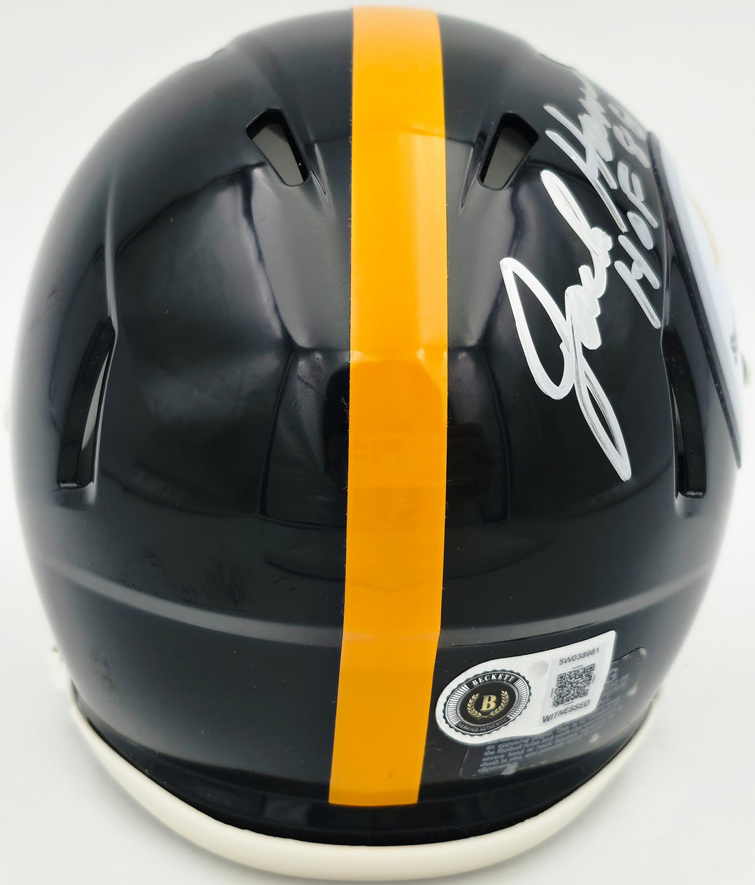Jack Ham Signed Pittsburgh Steelers Black Speed Mini Helmet "HOF 88" Beckett Wit
