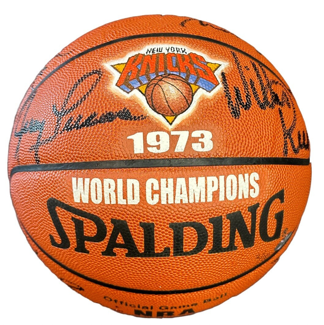 1973 NY Knicks Team Signed Nba Champions Basketball 8 auto Frazier Reed /10 COA