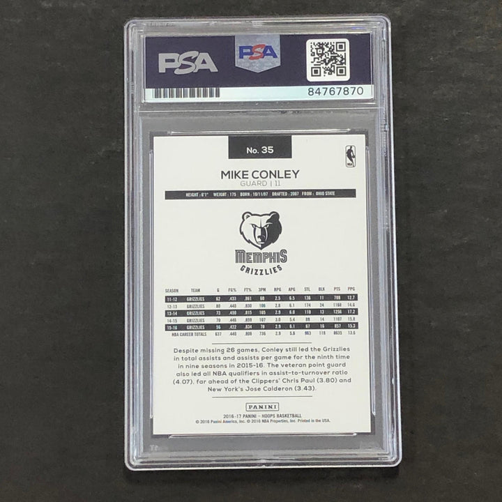 2016-17 NBA Hoops #35 Mike Conley signed Auto Card PSA/DNA Slabbed Grizzlies