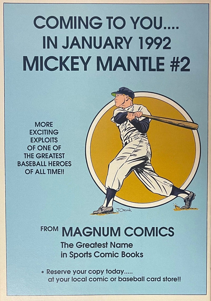 1991 Mickey Mantle No 1 Magnum Comics - (NEW/FIRST ISSUE/New York Yankees)
