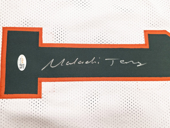 Miami Hurricanes Malachi Toney Signed White Jersey JSA Witness