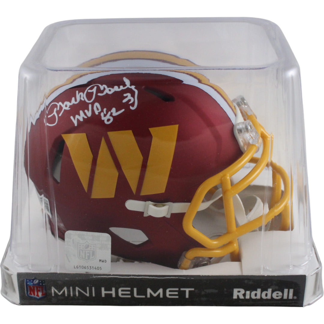 Mark Moseley Signed Washington Redskins 25 Alt Mini Helmet 82 MVP Beckett 54282